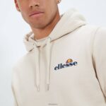 hombres sudadera con capucha olevano ropa Ellesse beige PZZNT304 - Image 4