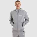 hombres sudadera con capucha ornari fz ropa Ellesse marga gris PZZNT317 - Image 5
