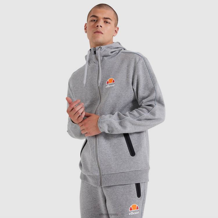 hombres sudadera con capucha ornari fz ropa Ellesse marga gris PZZNT317 - Image 1