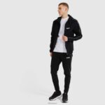 hombres sudadera con capucha ornari fz ropa Ellesse negro PZZNT316 - Image 6