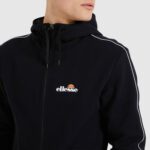 hombres sudadera con capucha ornari fz ropa Ellesse negro PZZNT316 - Image 8