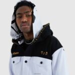 hombres sudadera con capucha paxell ropa Ellesse blanco PZZNT472 - Image 4