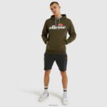 hombres sudadera con capucha sl gottero oh ropa Ellesse caqui PZZNT297 - Image 2