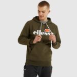 hombres sudadera con capucha sl gottero oh ropa Ellesse caqui PZZNT297