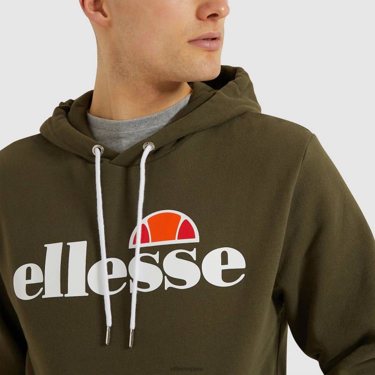hombres sudadera con capucha sl gottero oh ropa Ellesse caqui PZZNT297 - Image 4