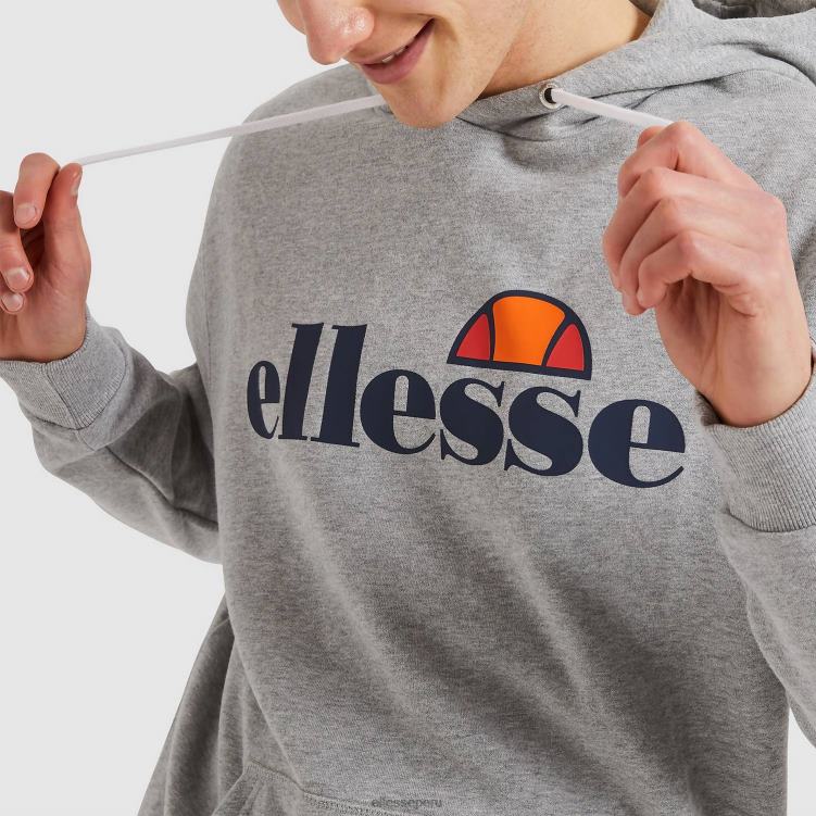 hombres sudadera con capucha sl gottero oh ropa Ellesse marga gris PZZNT295 - Image 4