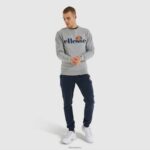hombres sudadera sl succiso ropa Ellesse marga gris PZZNT293 - Image 2