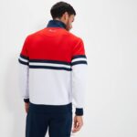 hombres top deportivo de rímini ropa Ellesse rojo/blanco/azul marino PZZNT323 - Image 2