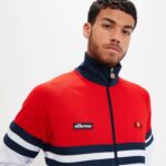 hombres top deportivo de rímini ropa Ellesse rojo/blanco/azul marino PZZNT323 - Image 4