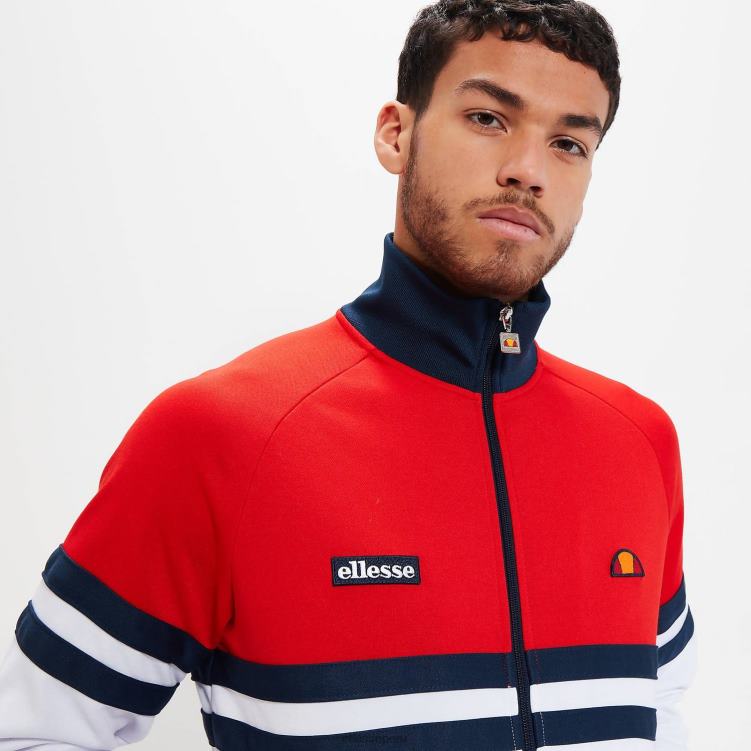 hombres top deportivo de rímini ropa Ellesse rojo/blanco/azul marino PZZNT323 - Image 4
