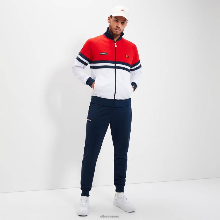 hombres top deportivo de rímini ropa Ellesse rojo/blanco/azul marino PZZNT323 - Image 7