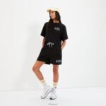 mujer camiseta beneventi croppd ropa Ellesse negro PZZNT57 - Image 3