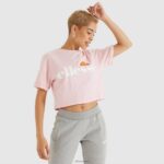 mujer camiseta corta alberta ropa Ellesse Rosa claro PZZNT70