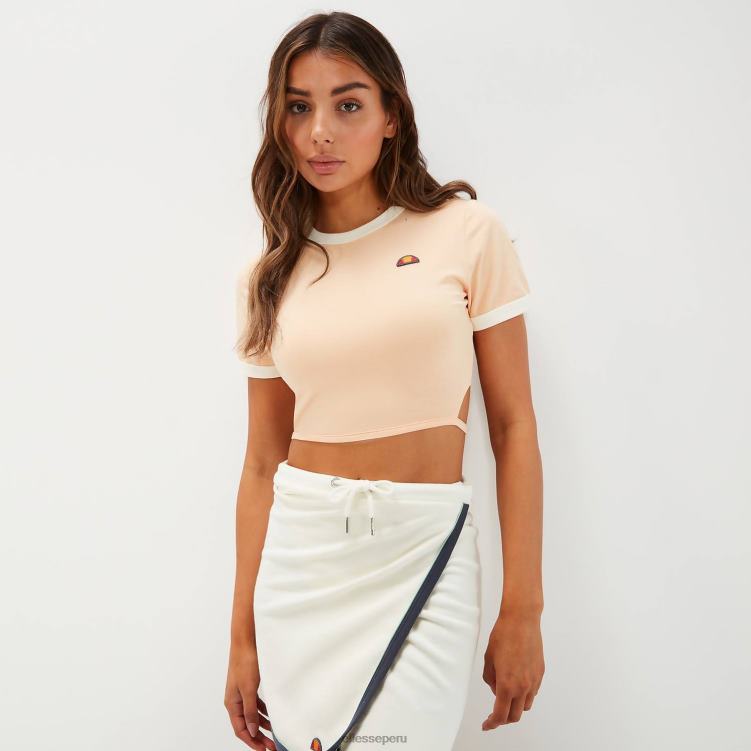 mujer camiseta corta chee ropa Ellesse naranja claro PZZNT55 - Image 2