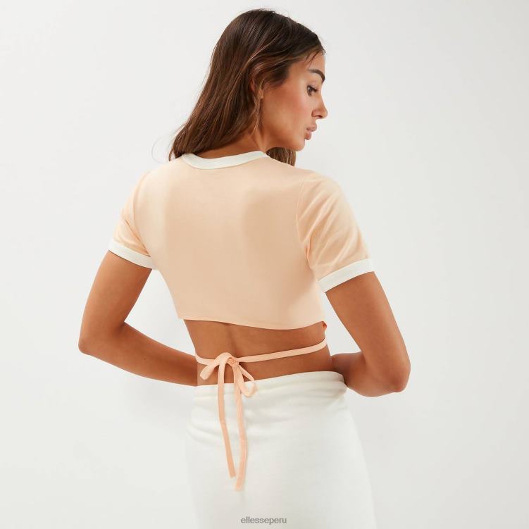 mujer camiseta corta chee ropa Ellesse naranja claro PZZNT55 - Image 4