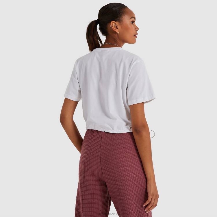 mujer camiseta corta de almendras ropa Ellesse blanco PZZNT209 - Image 3