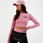 mujer camiseta corta de manga larga Linny ropa Ellesse rosa PZZNT91
