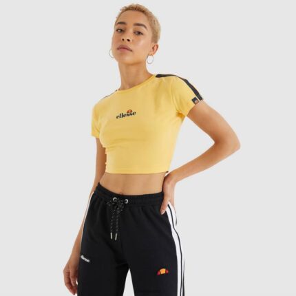 mujer camiseta corta latus ropa Ellesse amarillo PZZNT208