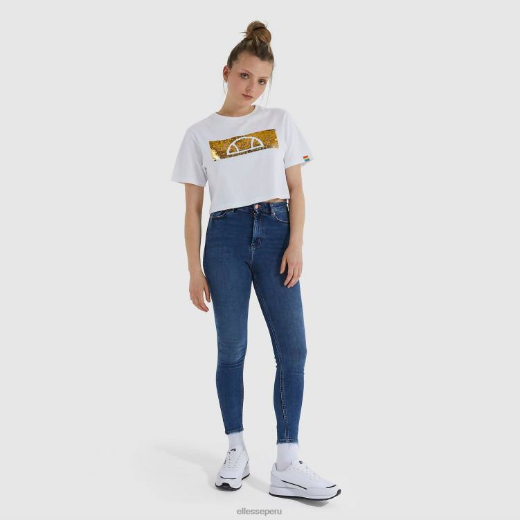 mujer camiseta corta unicornio ropa Ellesse blanco PZZNT210 - Image 2
