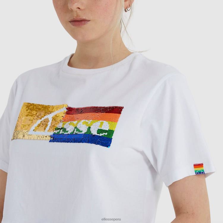 mujer camiseta corta unicornio ropa Ellesse blanco PZZNT210 - Image 4