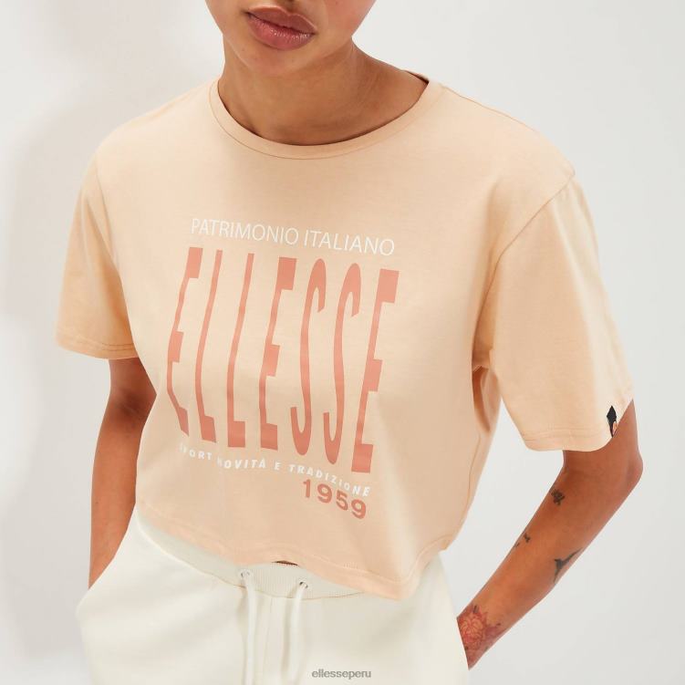 mujer camiseta corta volia ropa Ellesse marrón claro PZZNT88 - Image 4