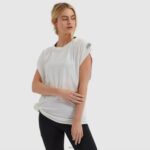 mujer camiseta de telururo ropa Ellesse blanquecino PZZNT228