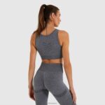 mujer chaleco corto en llamas ropa Ellesse marga gris PZZNT200 - Image 3