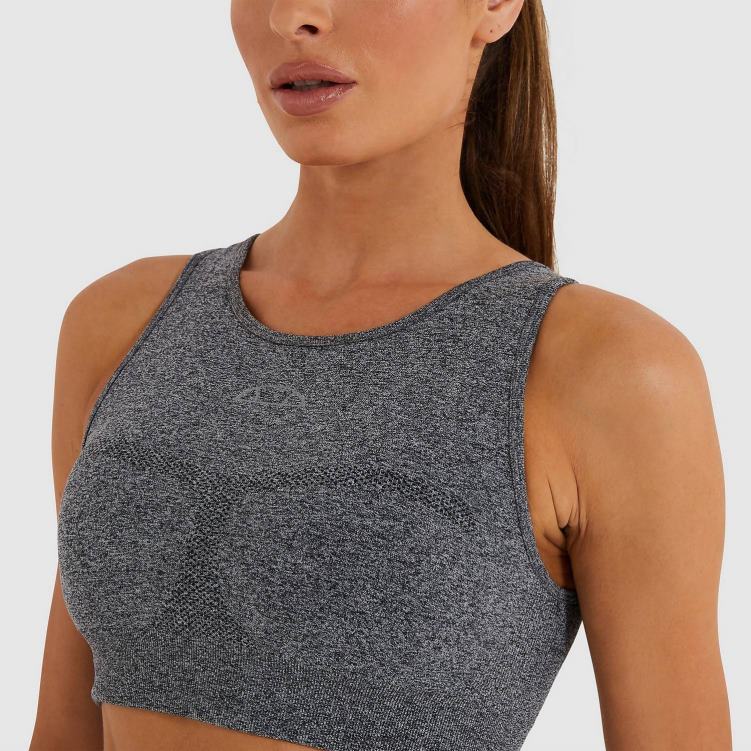 mujer chaleco corto en llamas ropa Ellesse marga gris PZZNT200 - Image 4