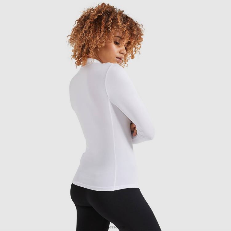 mujer sofira top con cremallera 1/4 ropa Ellesse blanco PZZNT95 - Image 7