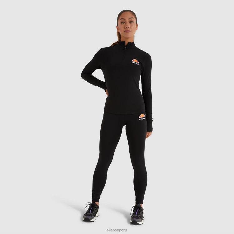 mujer sofira top con cremallera 1/4 ropa Ellesse negro PZZNT96 - Image 2