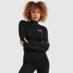 mujer sofira top con cremallera 1/4 ropa Ellesse negro PZZNT96 - Image 5
