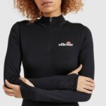 mujer sofira top con cremallera 1/4 ropa Ellesse negro PZZNT96 - Image 8
