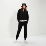 mujer top de chándal corto oprello ropa Ellesse negro PZZNT16 - Image 2