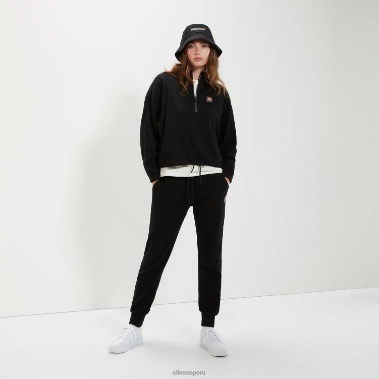 mujer top de chándal corto oprello ropa Ellesse negro PZZNT16 - Image 2