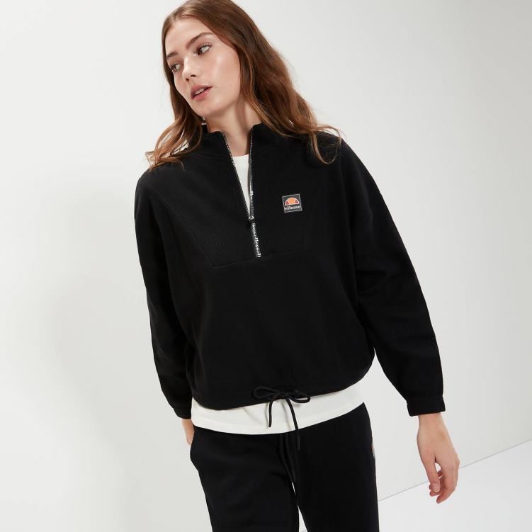 mujer top de chándal corto oprello ropa Ellesse negro PZZNT16 - Image 3
