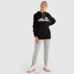 mujer torices oh sudadera con capucha ropa Ellesse negro PZZNT24 - Image 2