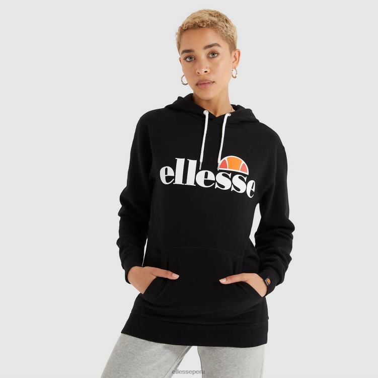 mujer torices oh sudadera con capucha ropa Ellesse negro PZZNT24 - Image 1
