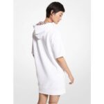 mujer vestido con capucha de mezcla de algodón mk ropa Ellesse logo PZZNT37 - Image 2