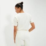 unisexo camiseta de melodía ropa Ellesse blanquecino PZZNT81 - Image 4