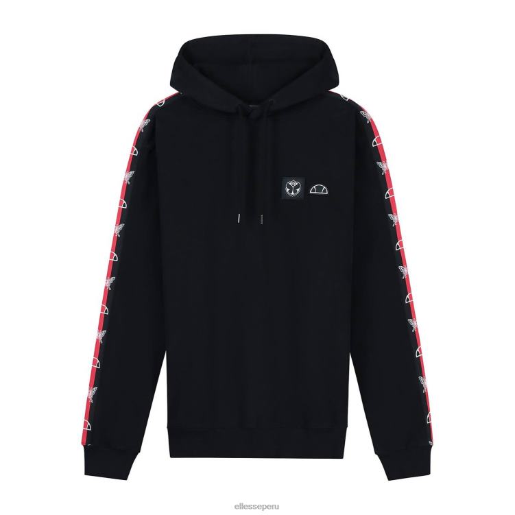 unisexo el mundo del mañana con capucha ropa Ellesse negro PZZNT44 - Image 1