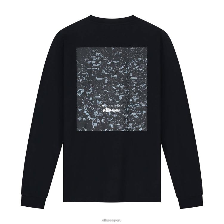 unisexo sudadera de manga larga del mundo del mañana ropa Ellesse negro PZZNT23 - Image 3