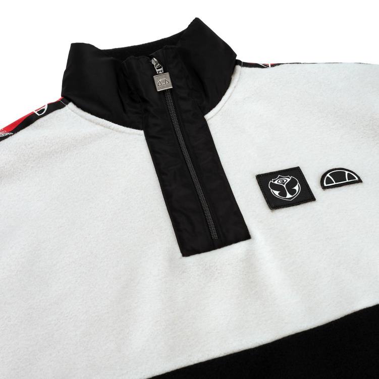 unisexo sudadera polar del mundo del mañana ropa Ellesse negro PZZNT46 - Image 4