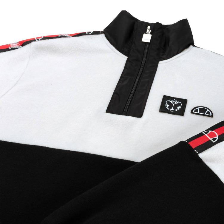 unisexo sudadera polar del mundo del mañana ropa Ellesse negro PZZNT46 - Image 5