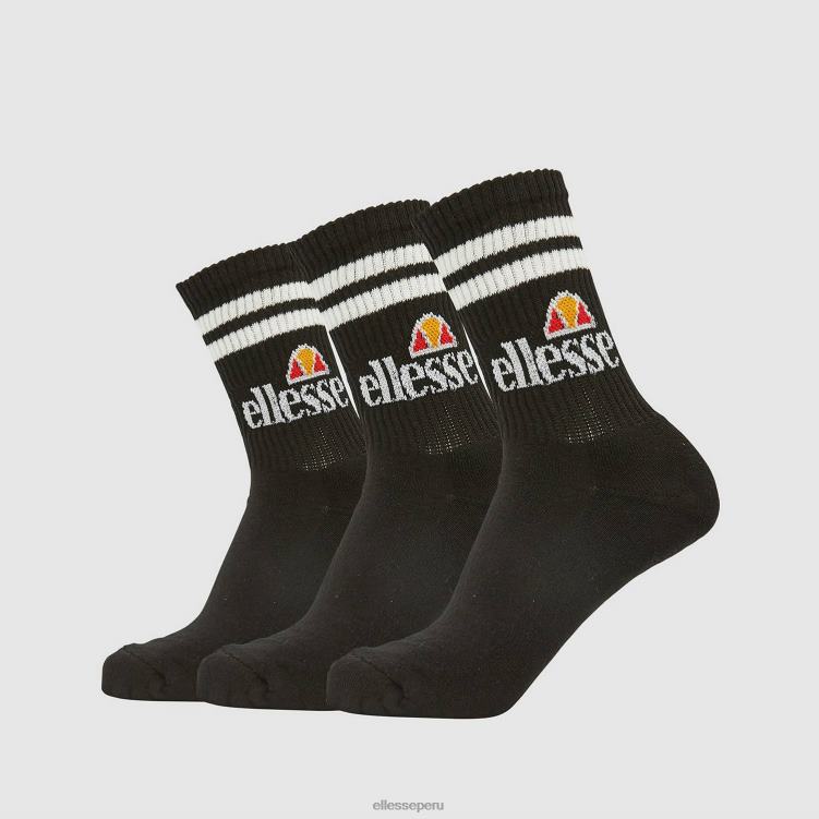 elegante paquete de 3 calcetines tipo pulóver accesorios Ellesse negro PZZNT488