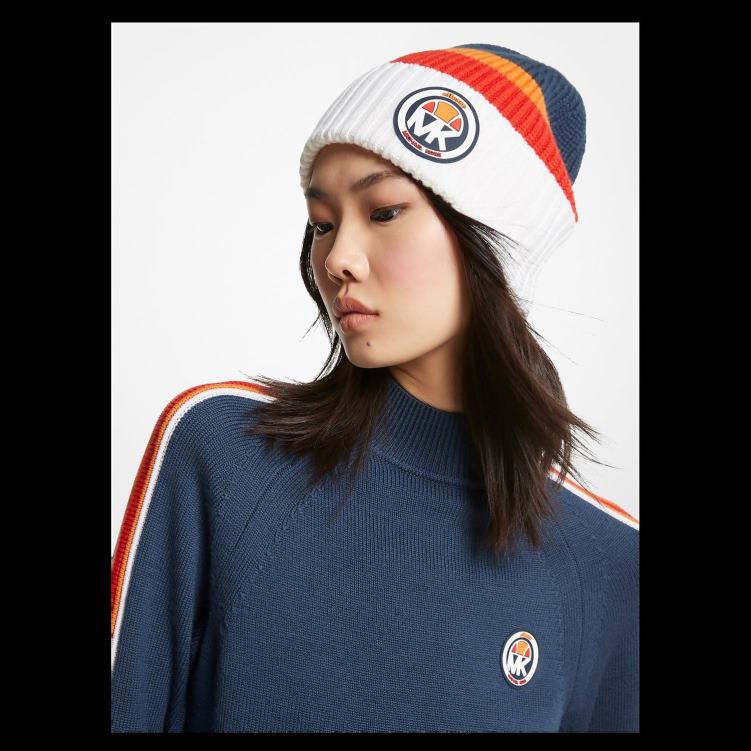 elegante gorro de canalé grueso mk accesorios Ellesse azul PZZNT260