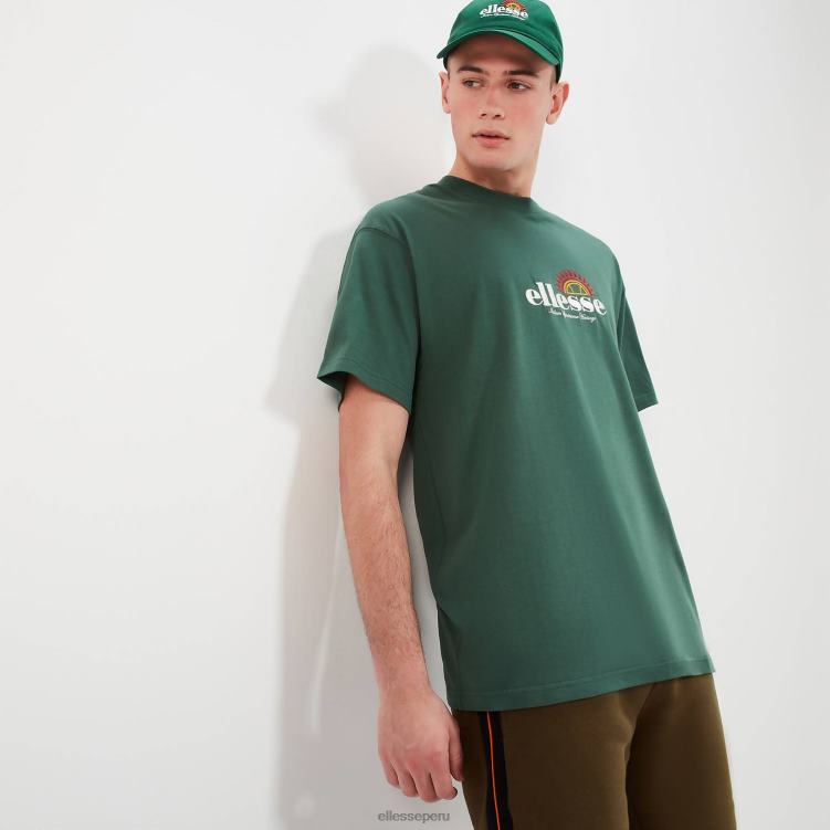 hombres camiseta aestas ropa Ellesse verde oscuro PZZNT347