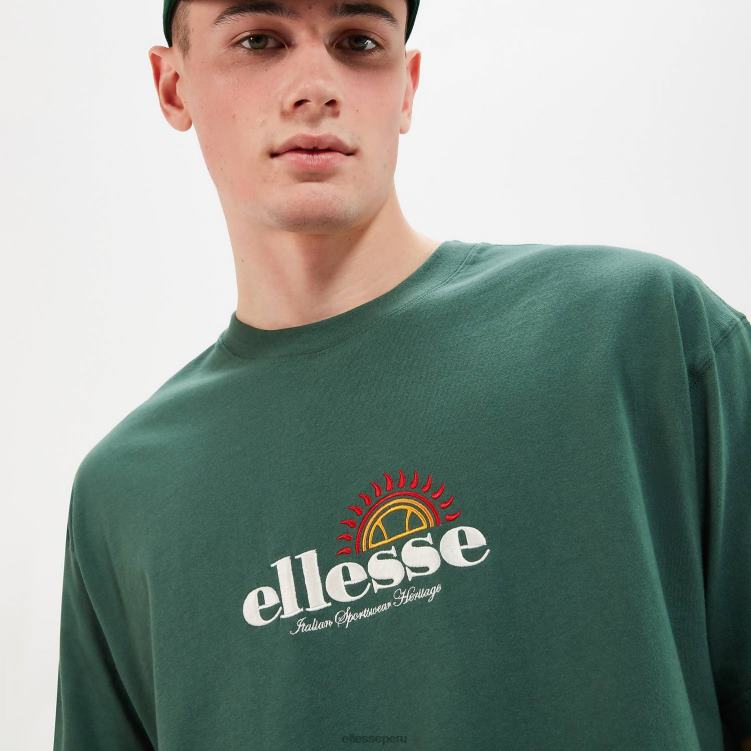hombres camiseta aestas ropa Ellesse verde oscuro PZZNT347