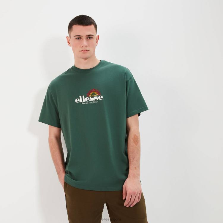 hombres camiseta aestas ropa Ellesse verde oscuro PZZNT347