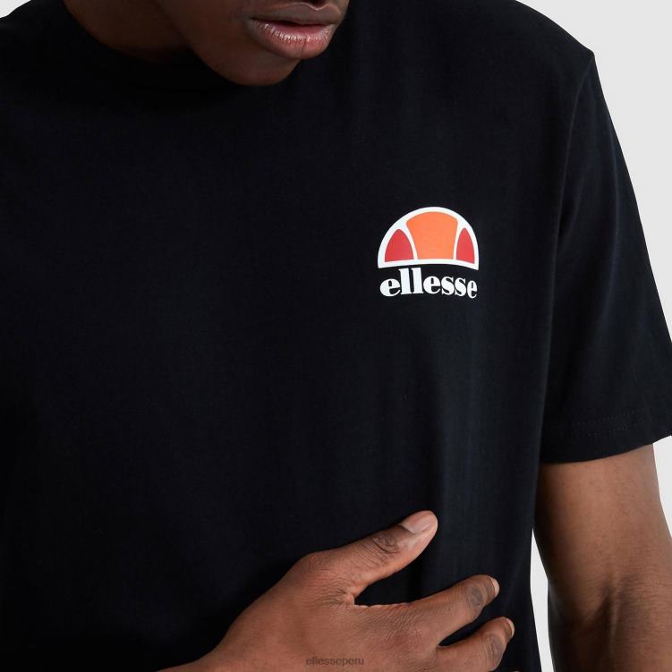 hombres camiseta canaletto ropa Ellesse negro PZZNT409