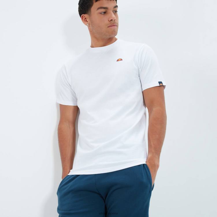hombres camiseta chelo ropa Ellesse blanco PZZNT381